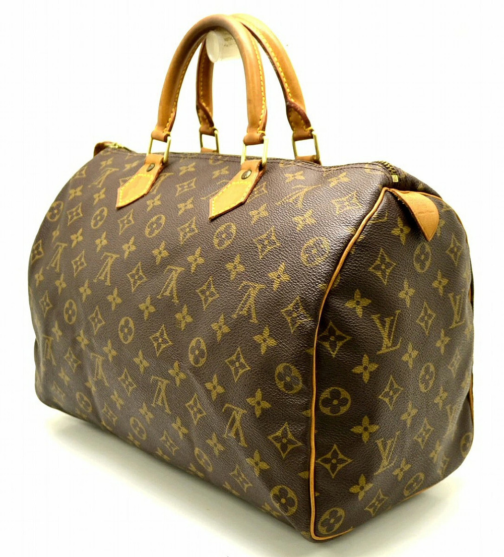 Louis Vuitton Speedy Travel Bag Handbag Boston Monogram Brown